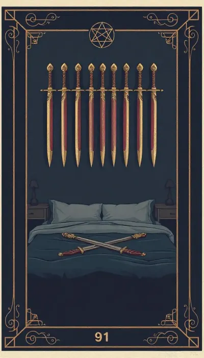Nine of Swords tarot card